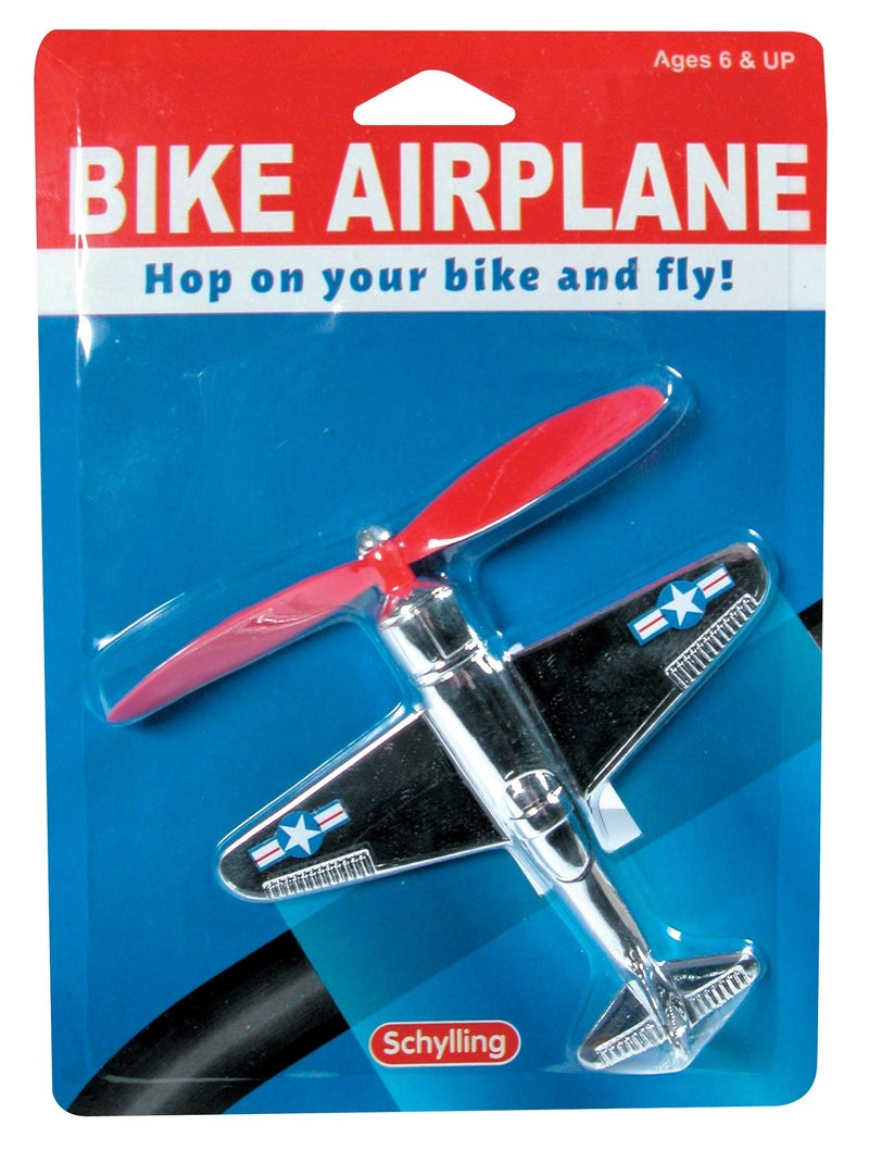 Tobar Schylling Bike Airplane - Bicycle Accessory for Handlebars with Oversized Spinning Propeller - Includes Airplane and Mounting Equipment - Ages 6 and Up - One Airplane - Image 2