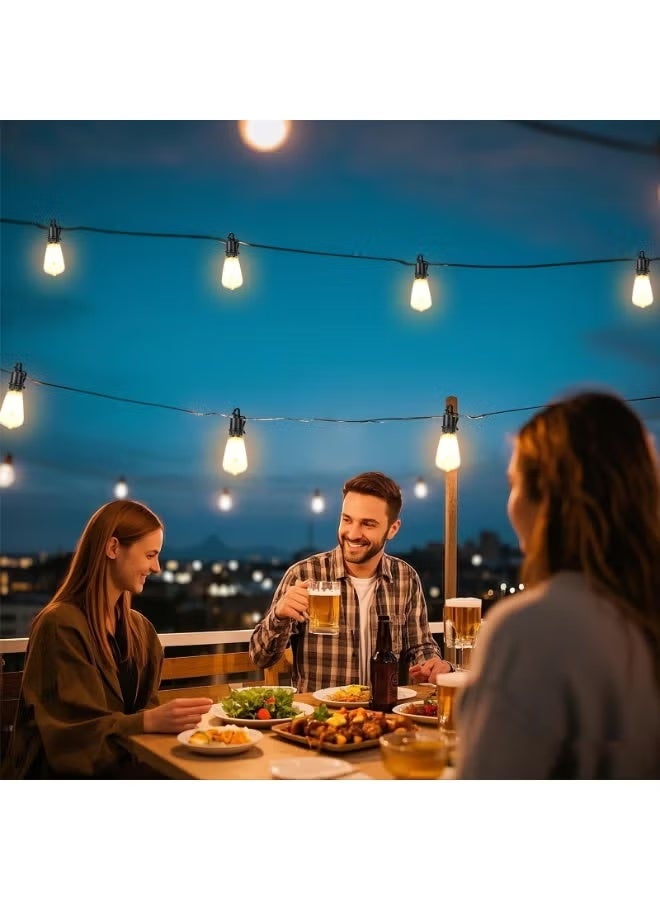 Lights Outdoor String light patio deals 7.5M with 2 Shatterproof,String Lights Outdoor Waterproof with Vintage Edison Bulbs,Waterproof Hanging Lights for Outside Backyard - Image 4