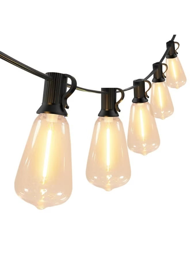 Lights Outdoor String light patio deals 7.5M with 2 Shatterproof,String Lights Outdoor Waterproof with Vintage Edison Bulbs,Waterproof Hanging Lights for Outside Backyard - Image 1