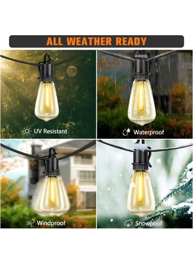 Lights Outdoor String light patio deals 7.5M with 2 Shatterproof,String Lights Outdoor Waterproof with Vintage Edison Bulbs,Waterproof Hanging Lights for Outside Backyard - Image 2