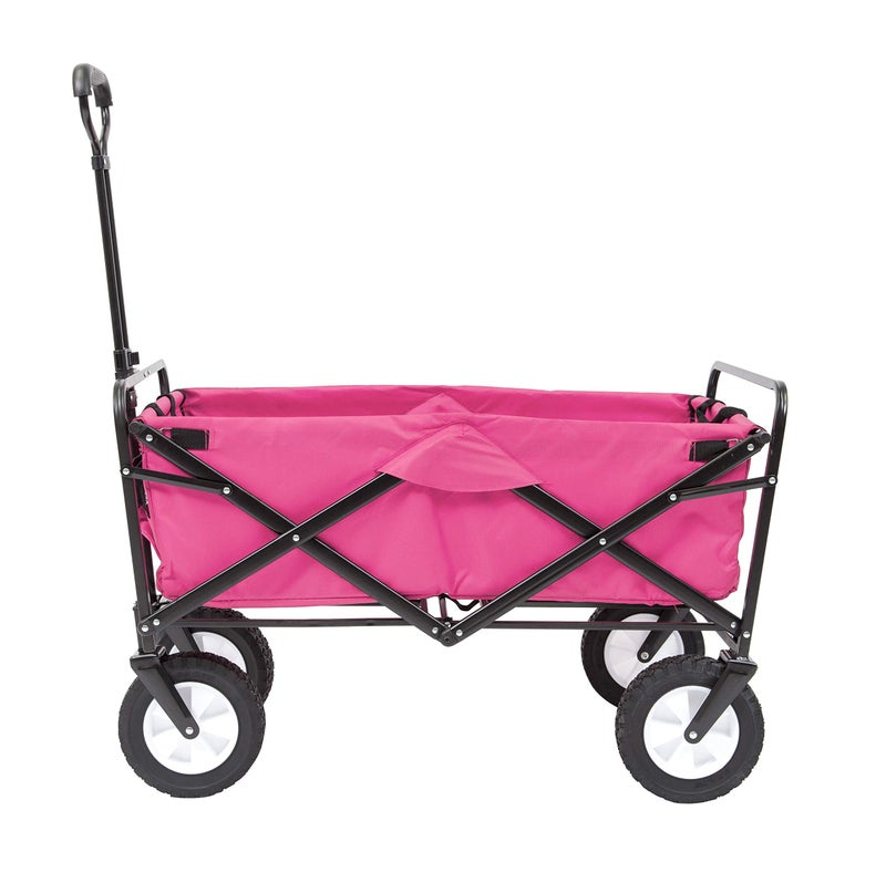 MacSports Mac Sports Collapsible Folding Outdoor Utility Wagon, Pink - Image 1