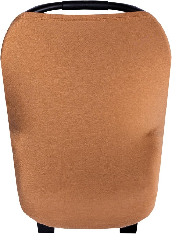 Copper Pearl Copper Pearl Baby Car Seat Cover Canopy and Nursing Cover Multi-Use Stretchy 5 in 1 Gift 'Camel' - Image 1