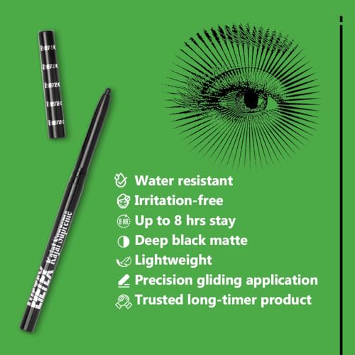 Eyetex Kajal Supreme Twin Max Herbal, 0.7g, Matte Black, Water-resistant, Up to 8-hrs Stay, Irritation-free, With Natural Extracts & Oils - Image 4
