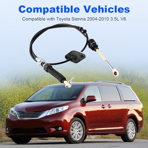 WMPHE 3382008020 Automatic Transmission Shift Cable Gear Shifter Compatible with Toyota Sienna 2004-2010 Replacement for 33820-08020 33820B - Image 4