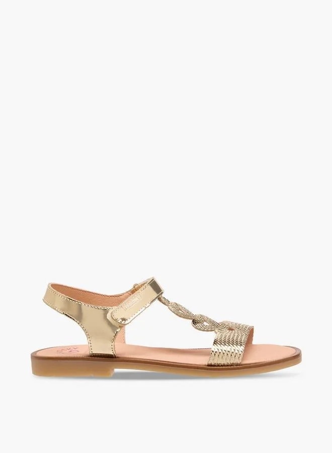 بابلوسكي Girls Textured Heart Sandals