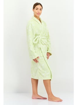 XOXO Women Star Printed Belted Robes, Lime  - Image 2