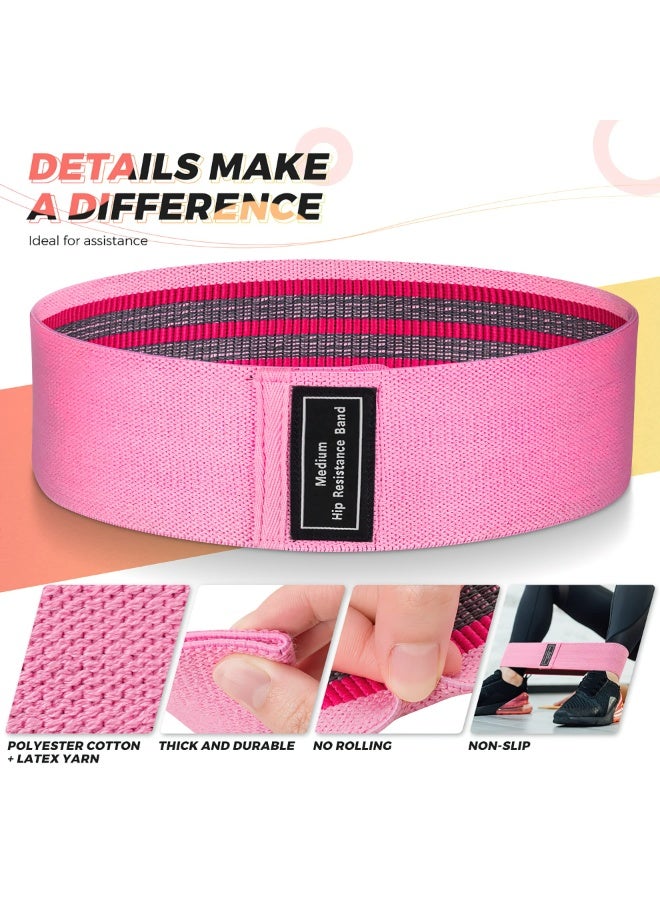 LUMYA 3 Set Resistance Bands, Yoga Starter Kit for Women and Men, Elastic Workout Loop Bands for Legs and Glutes, Non-Slip Exercise Bands for Home Fitness ,3 Resistance Levels  - Image 4