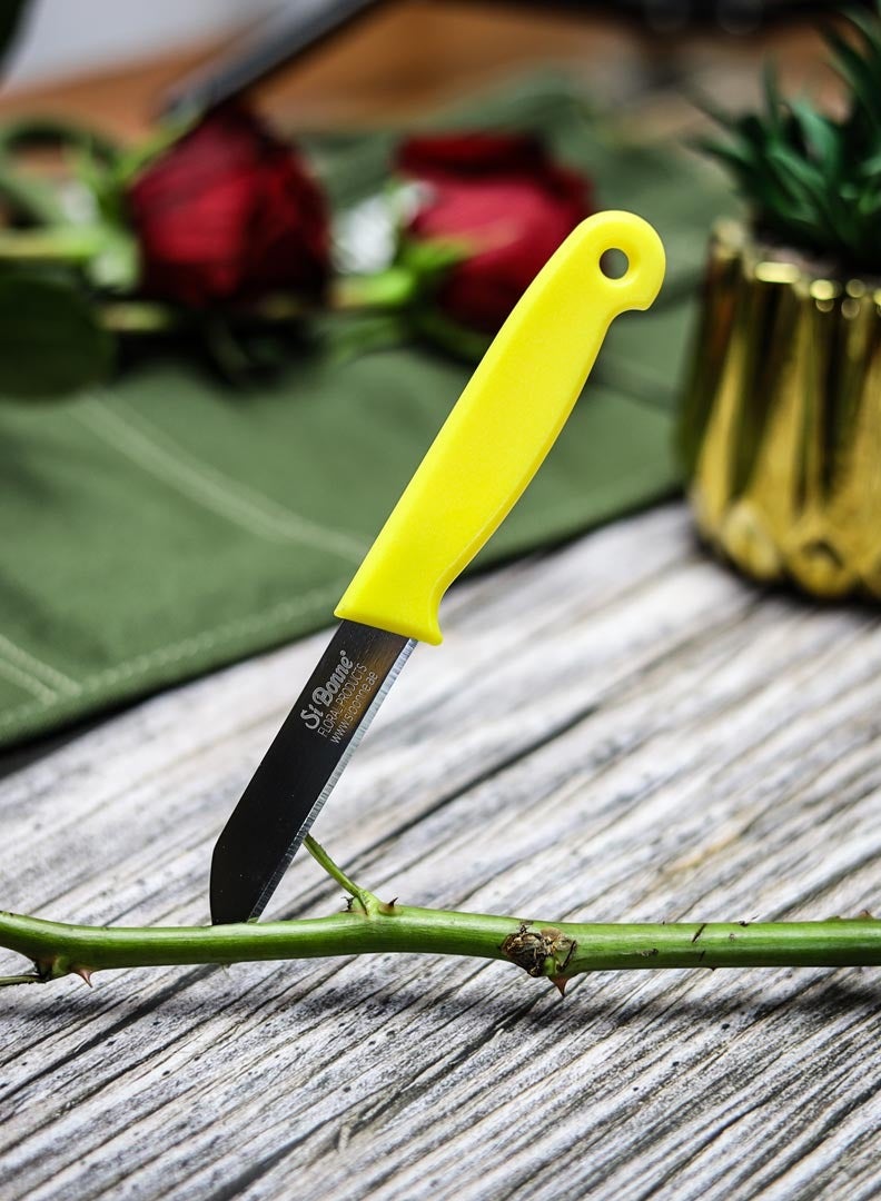 Si Bonne Florist Folding Knife, perfect for cutting through thick stems, branches, floral foam, and other materials - Image 2