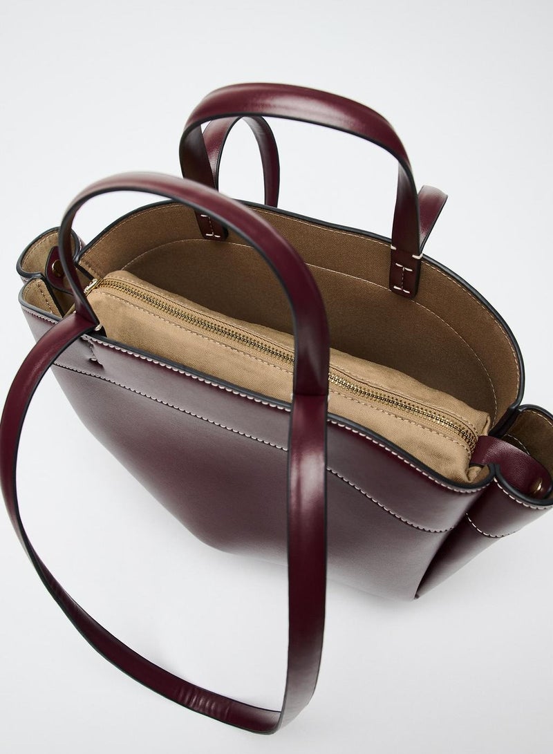 Zara Tote Shopping Bag with Removable Bundle - Image 3