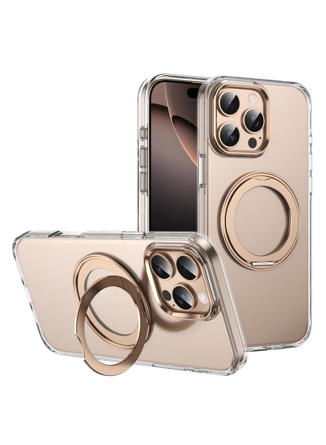 S-TOP Case For iPhone 16 Pro Ice-Cold Rotating Ring Holder PC MagSafe Phone Case - Image 1