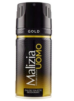 Malizia Malizia Uomo Deodorant Gold Body Spray 150ml (Pack of 6)  - Image 2