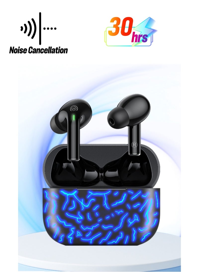 Awei T29 ANC True Wireless Bluetooth Gaming Earbuds - Ergonomic Design, Portable Charging, RGB LED, Waterproof, Black - Image 1