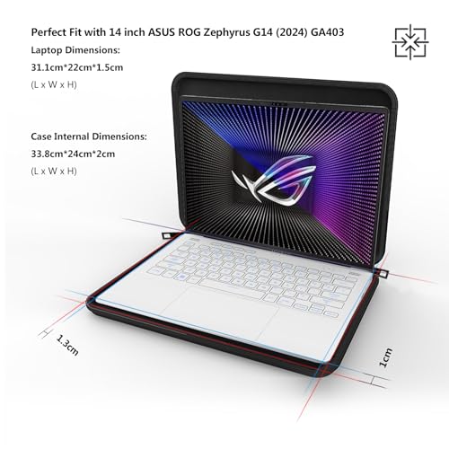 Smatree Hard Laptop Case for 14 inch ASUS ROG Zephyrus G14 2025 GA403/2024/2023,for 14 inch ASUS ExpertBook B5 B5405/B3 B3405,for 14inch DELL Pro Max 14 MC14250/MC14255,14inch DELL 14 Plus/Pro 14 Plus - Image 2
