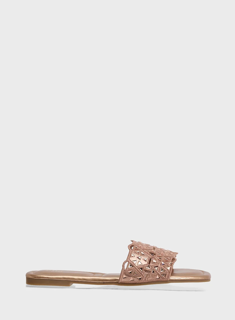 Ella Limited Edition Diamante Flat Sandal