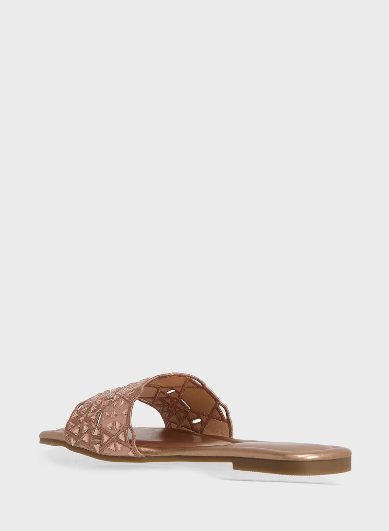 Ella Limited Edition Diamante Flat Sandal
