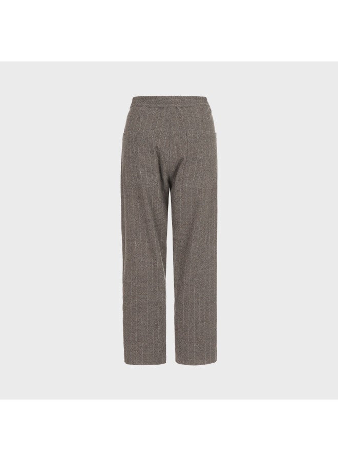 Zara women's Classic Color-blocking Striped Soft Comfortable Fleece-like Casual Versatile Drawstring Pants - Image 3