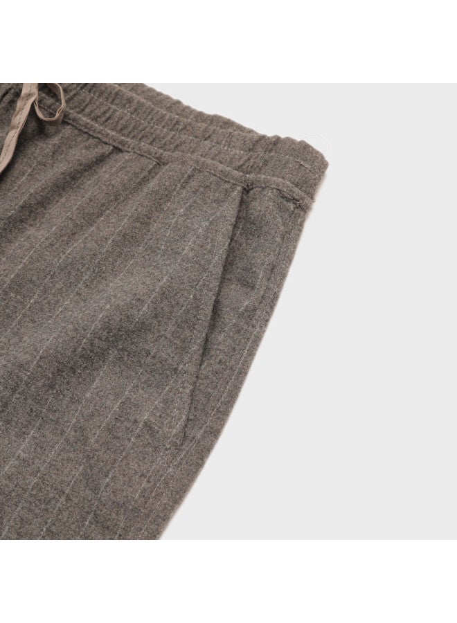 Zara women's Classic Color-blocking Striped Soft Comfortable Fleece-like Casual Versatile Drawstring Pants - Image 5