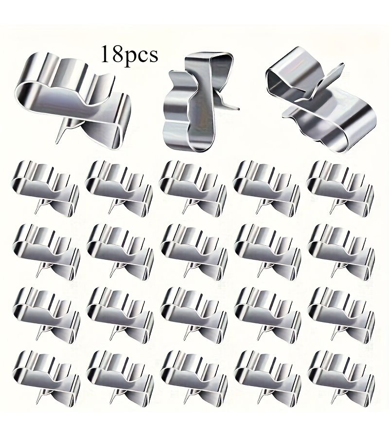 18 Pcs Silvery Stainless Steel Trailer Frame Clamp Replacement for Boat Trailer Wire Organization - Image 3