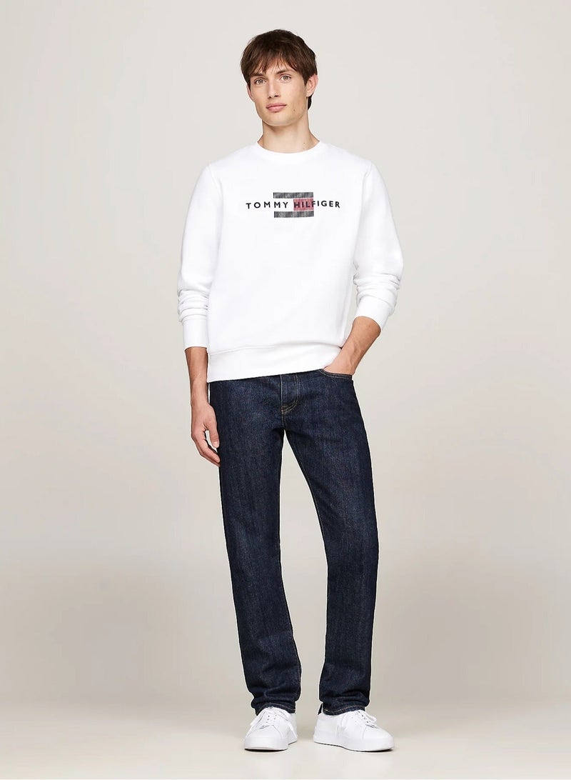 Tommy Icons Logo Embroidery Crew Neck Sweatshirt - Image 1