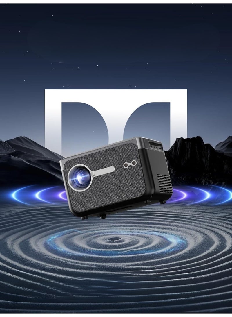 بروجكتور ذكي LED بدقة 4K – صوت دولبي، واي فاي 6، بلوتوث 5.4، NFC، سطوع 950 انسي، FHD 1080P – سينما منزلية ومحمولة للهواء الطلق - Image 4
