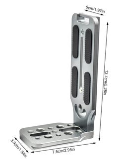 KASTWAVE DSLR Camera L Bracket Quick Release Plate Vertical Horizontal Switching Tripod Quick Release Board Compatible with Canon / Nikon / Sony / DJI / Osmo / Ronin / Zhiyun Stabilizer Tripod Monopod (Grey)  - Image 4