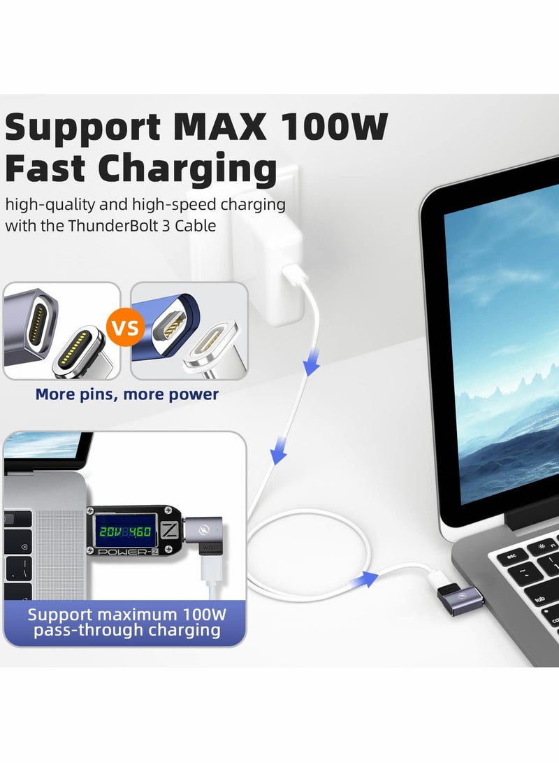 KASTWAVE USB C Magnetic Adapter 2 Pack Magnetic USB C Adapter 11Pins PD 100w Charge USB2.0 480Mbps Data Transfer Compatible with MacBook Pro Air USB C Laptop Devices - Image 2