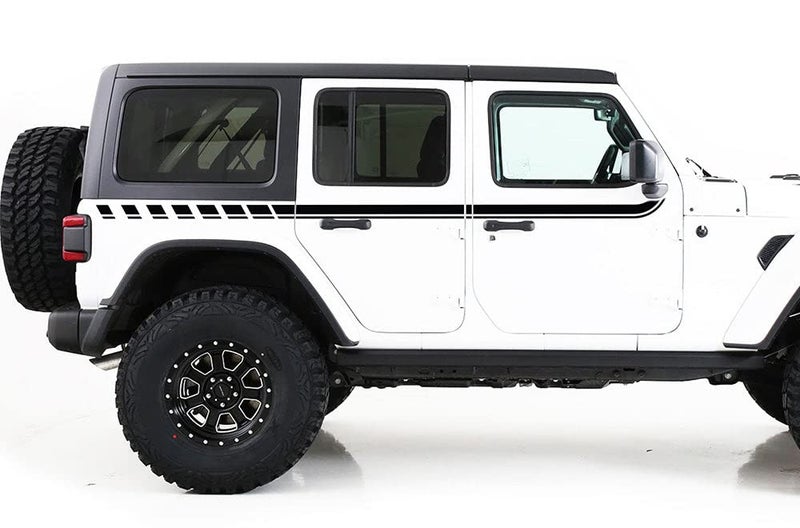 Decal Sticker Vinyl Side Door Rear Stripes Compatible with Jeep Wrangler JL 2017 Present 950B