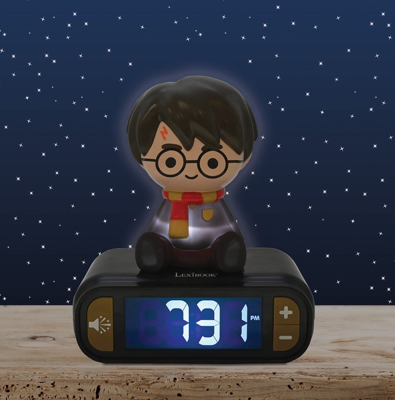 LEXiBOOK - Harry Potter Digital Alarm Clock for Kids with Night Light Snooze, Childrens Clock, Luminous Harry Potter, Black Colour - RL800HP - Image 2