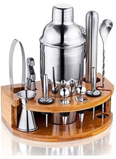 12-Piece Cocktail Shaker Set Bartender Kit With Bamboo Stand,Professional Bar Bartender Shaker Set,750ml