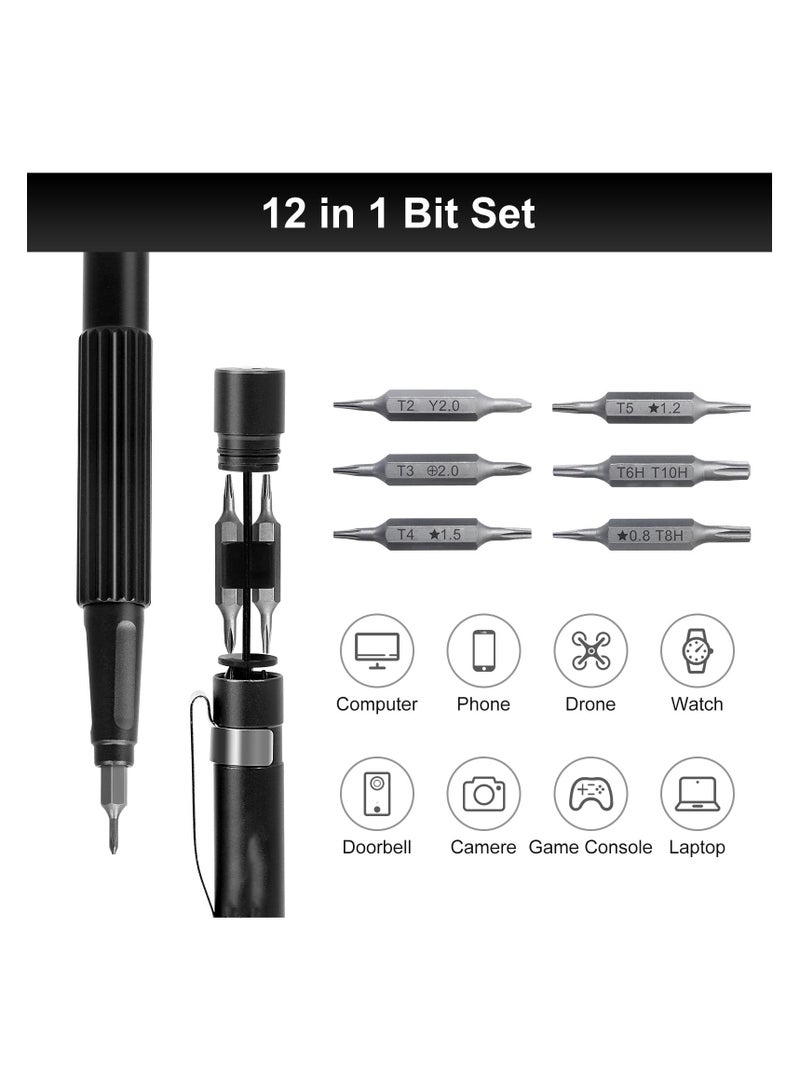 SYOSI 13-in-1 Precision Screwdriver, Multi-Bit Small Screwdriver Set,Mangetic Pen Shape Pocket Screwdriver with Torx T5 T6 T8 T10, Pentalobe P5, Triwing Y00, for Phone, Computer, Laptop, Watch, Eyeglass - Image 4
