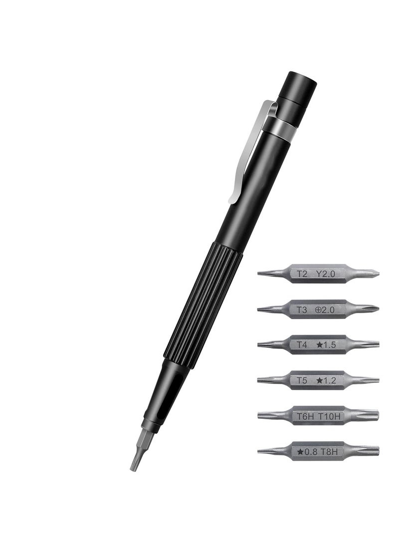 SYOSI 13-in-1 Precision Screwdriver, Multi-Bit Small Screwdriver Set,Mangetic Pen Shape Pocket Screwdriver with Torx T5 T6 T8 T10, Pentalobe P5, Triwing Y00, for Phone, Computer, Laptop, Watch, Eyeglass - Image 1