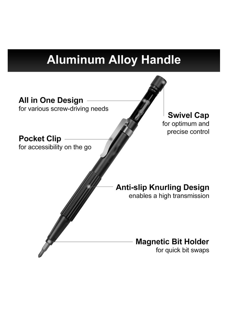 SYOSI 13-in-1 Precision Screwdriver, Multi-Bit Small Screwdriver Set,Mangetic Pen Shape Pocket Screwdriver with Torx T5 T6 T8 T10, Pentalobe P5, Triwing Y00, for Phone, Computer, Laptop, Watch, Eyeglass - Image 2