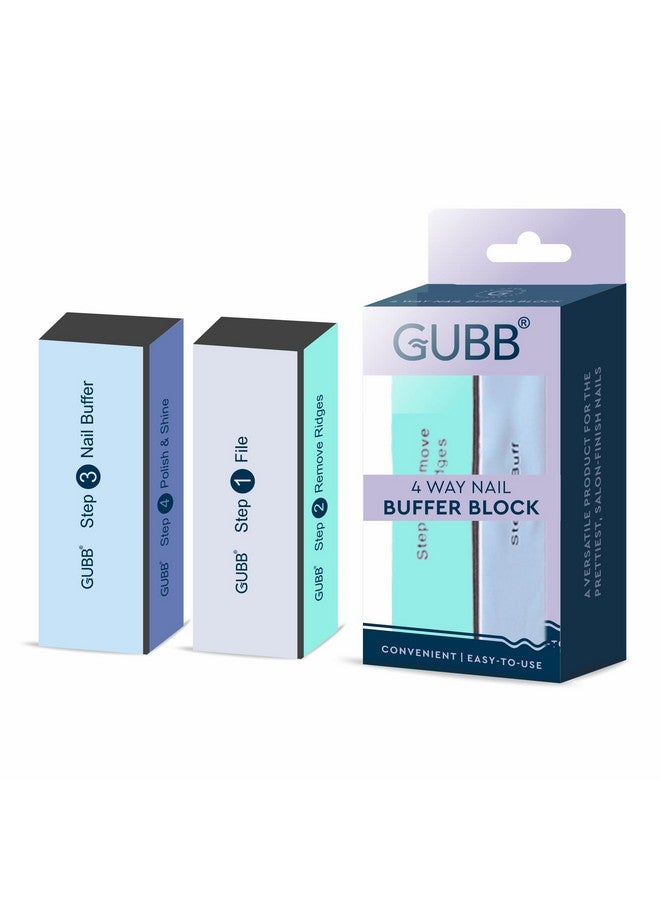 GUBB GUBB 4-Way Nail Buffer, Shiner, and Filer Set - Multicolour - Professional Nail Care Kit for Salon-Quality Results - Includes 4 Different Nail Buffing and Shaping Surfaces for Smooth, Shiny, and Perfectly Manicured Nails - Image 1