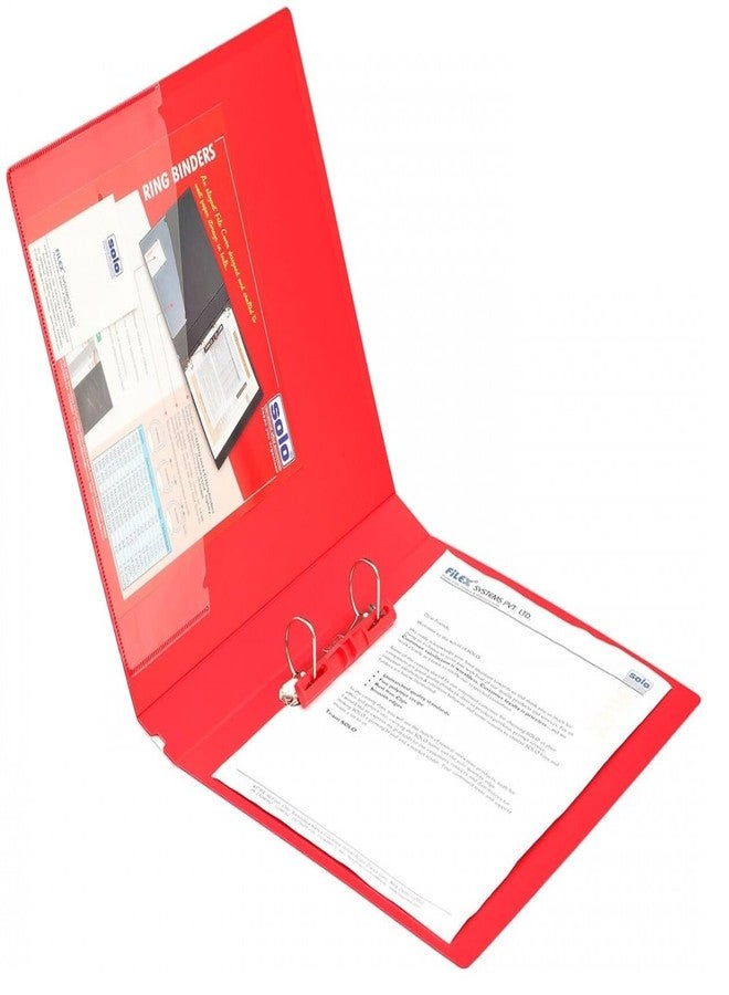 VAVIA 2D Ring Binder File,Plastic File Folder Legal Size Tough & Durable (F/S-Legal 2D Ring Binder RED - 2) - Image 3