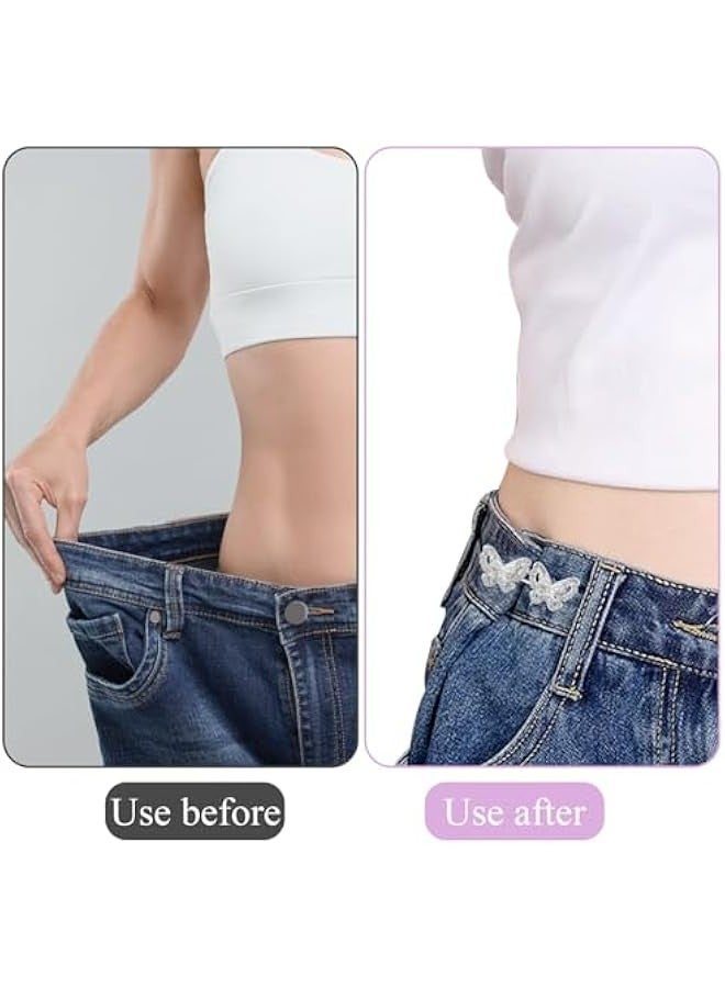 6 PCS erfly on Waist Extenders for Loose Pants Skirts Jeans Men Women Tighten Instantly Sewing Decoration Accessory - Image 3