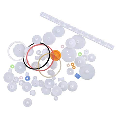 Robocraze 75 pcs/lot different type mini gear Plastic Crown Gear Set DIY Rack Pulley Belt Worm Single Double Gears - Image 2