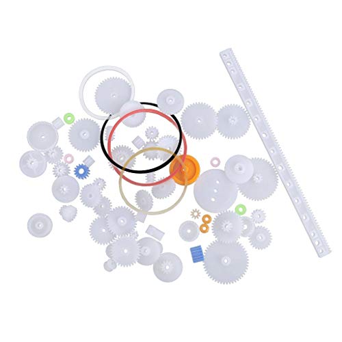 Robocraze 75 pcs/lot different type mini gear Plastic Crown Gear Set DIY Rack Pulley Belt Worm Single Double Gears - Image 3