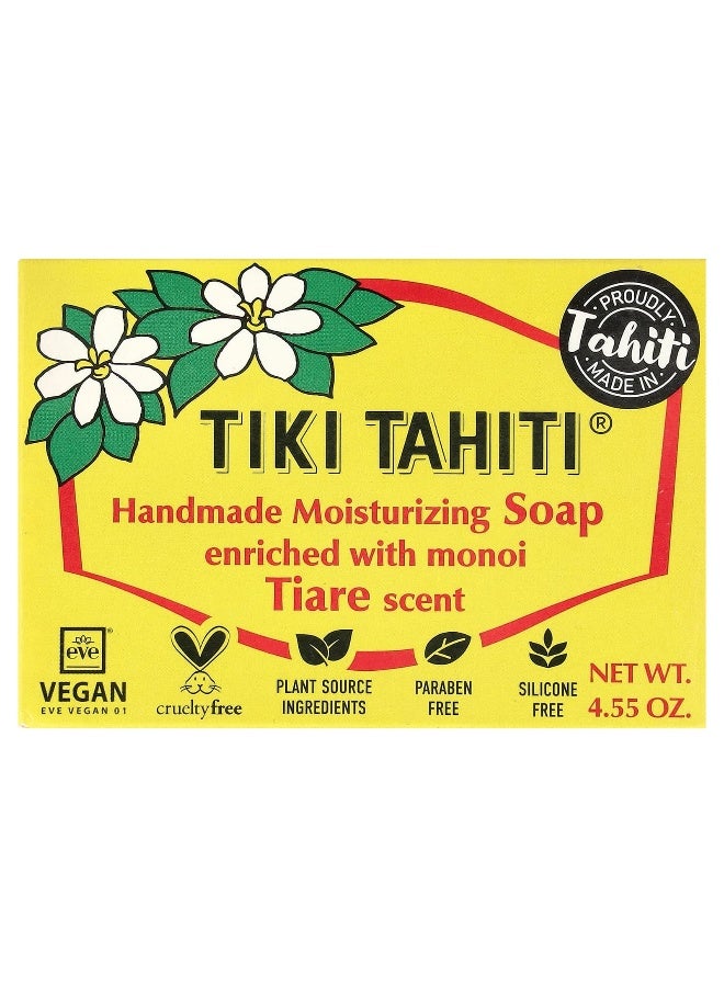 Monoi Tiare Tahiti Monoi Tiare Tahiti, Handmade Moisturizing Bar Soap, Tiare, 4.55 oz (130 g)  - Image 1
