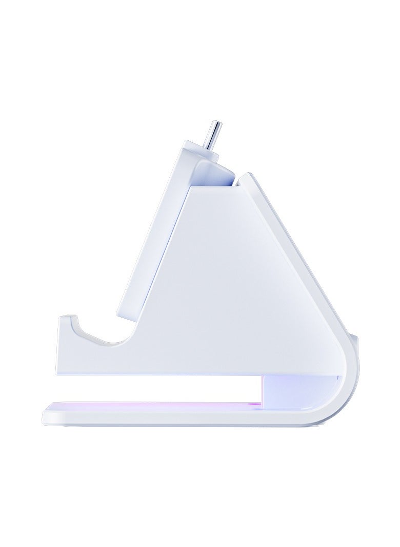 LumsAura Charging Dock Station for PlayStation Portal, Charger Stand for Ps Portal with Colorful Lights and USB C Charging Cable, Handheld Stand Holder for PlayStation Portal (White)  - Image 2