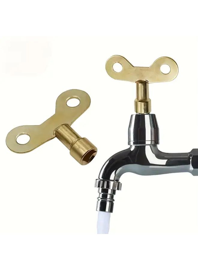 Metal Garden Faucet 5pcs with Lock Key Handle for Outdoor Use - Image 2