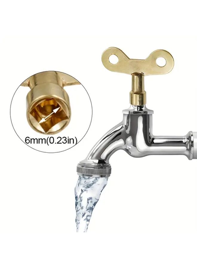 Metal Garden Faucet 5pcs with Lock Key Handle for Outdoor Use - Image 4