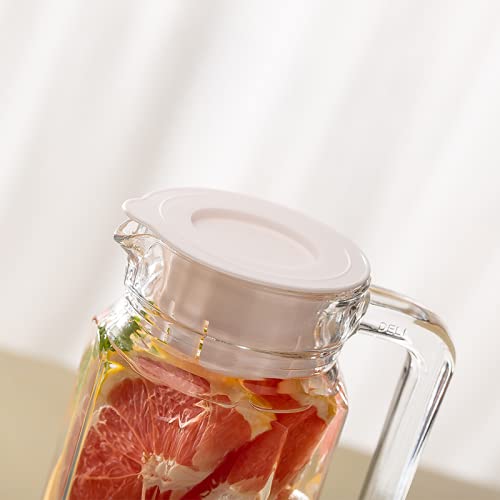VILON Glass Iced Drink Dispensers with Spout and Tap Steel Lid | Cold Beverage Dispenser for Beer, Water, Cocktails, and More | Capacity 5 litres, Clear (Glass JUG) - Image 4