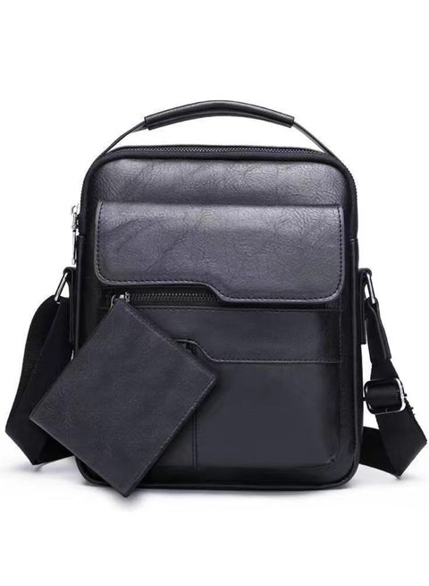 Crossbody Sling Bag Body Chest Shoulder Bag for Casual Shoulder Backpack Bag Waterproof Leather Chest Casual Daypack With Wallets Briefcases for Men and Women Handbags for Travel Hiking (Black)