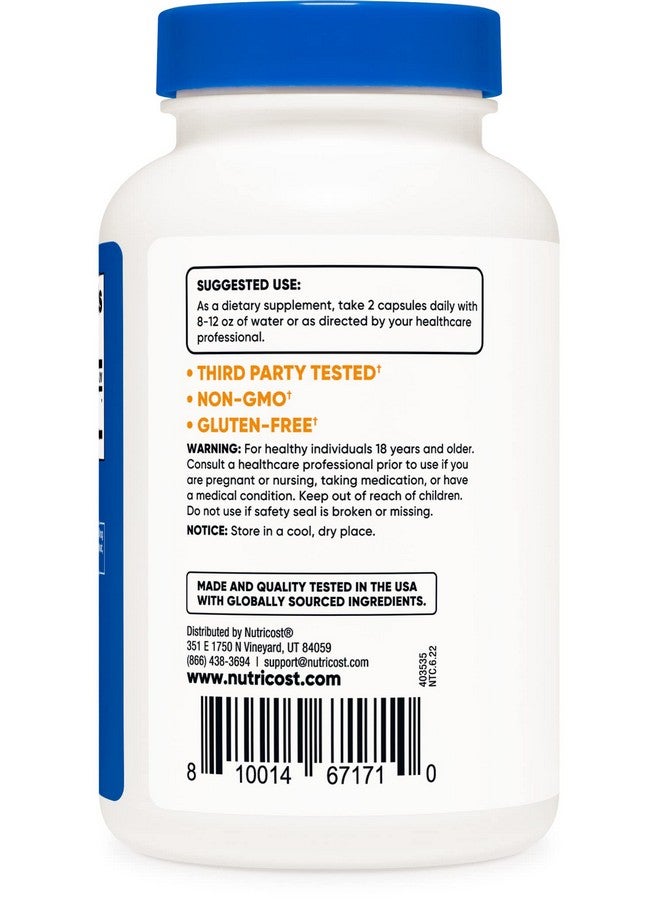 كبسولات مورينجا نيوتريكوست ٥٠٠ ملغ، ١٨٠ كبسولة (٩٠ حصة) - كبسولات نباتية، غير معدلة وراثيًا، وخالية من الغلوتين - Image 2