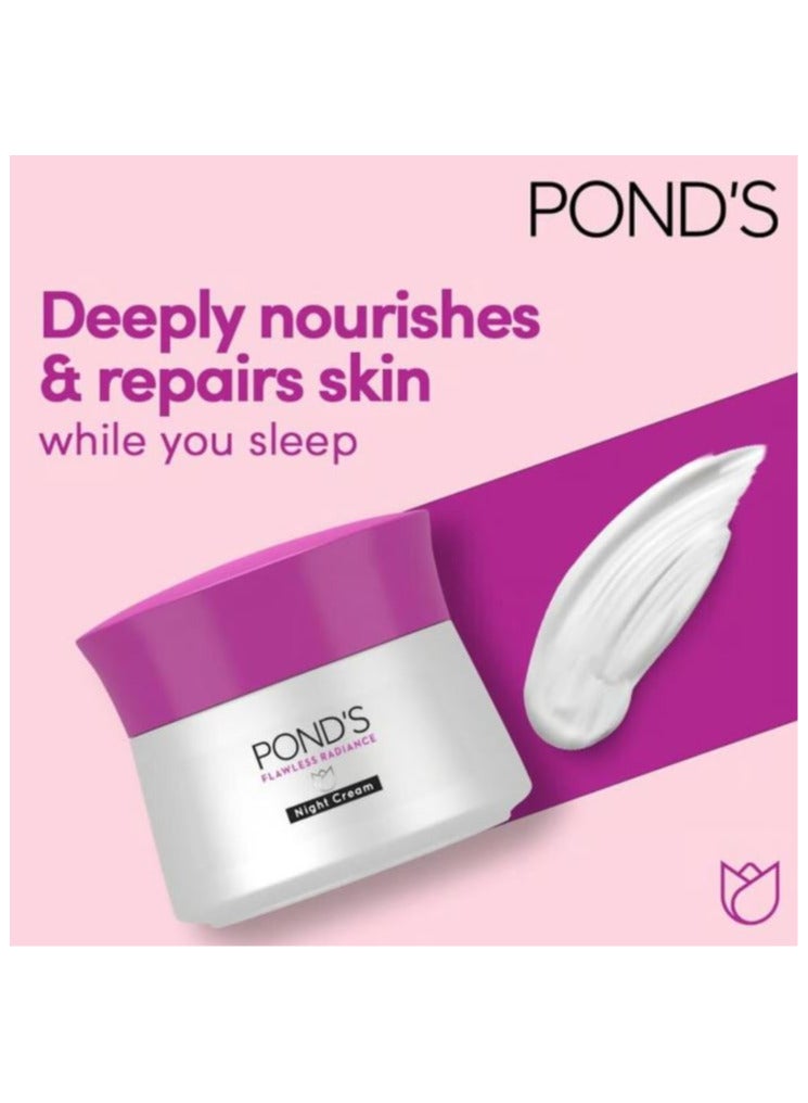 بوندس كريم ليلي راديانس لا تشوبه شائبة يزيل العلامات الداكنة للحصول على بشرة متجانسة اللون بفيتامين ب3 النشط 50 جم - Image 3