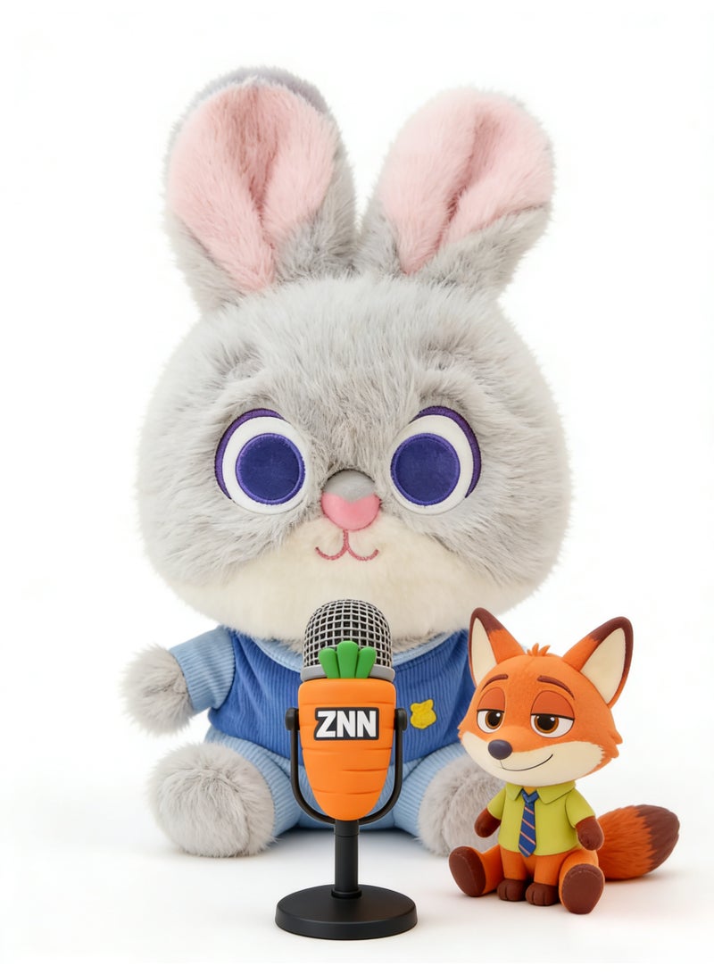 Disney Zootopia Judy Rabbit Police Officer 35cm Large Plush Toy Animation Same IP Doll Ornament - Image 1