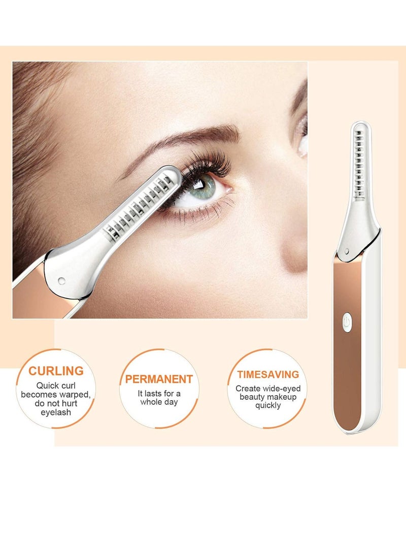 KASTWAVE USB Rechargeable Heated Eyelash Curler, Portable Electric Curler for Quick Natural Curling, Long-Lasting Effect - Image 5
