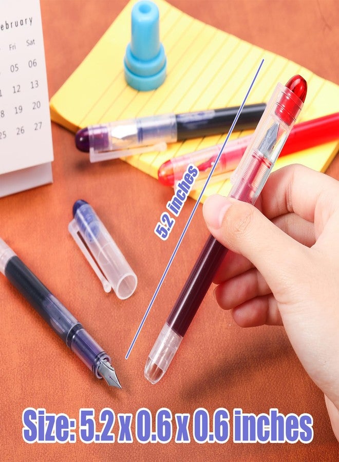 Clabby 12 Pieces Disposable Fountain Pens, Quick-Drying Ink Pen, Smooth-Writing Multicolor Art Supplies for Sketching, Journaling, Calligraphy and Doodling (Mixed Colors) - Image 5