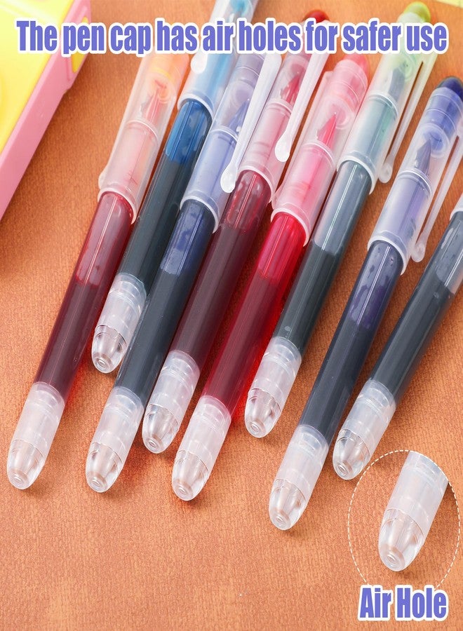 Clabby 12 Pieces Disposable Fountain Pens, Quick-Drying Ink Pen, Smooth-Writing Multicolor Art Supplies for Sketching, Journaling, Calligraphy and Doodling (Mixed Colors) - Image 4