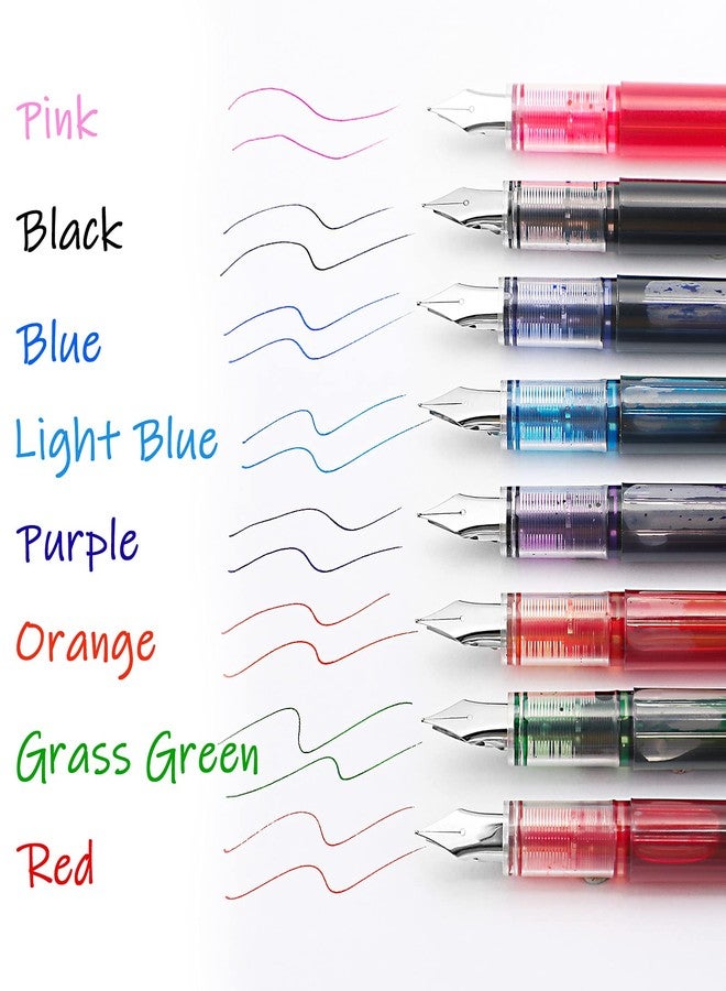 Clabby 12 Pieces Disposable Fountain Pens, Quick-Drying Ink Pen, Smooth-Writing Multicolor Art Supplies for Sketching, Journaling, Calligraphy and Doodling (Mixed Colors) - Image 3